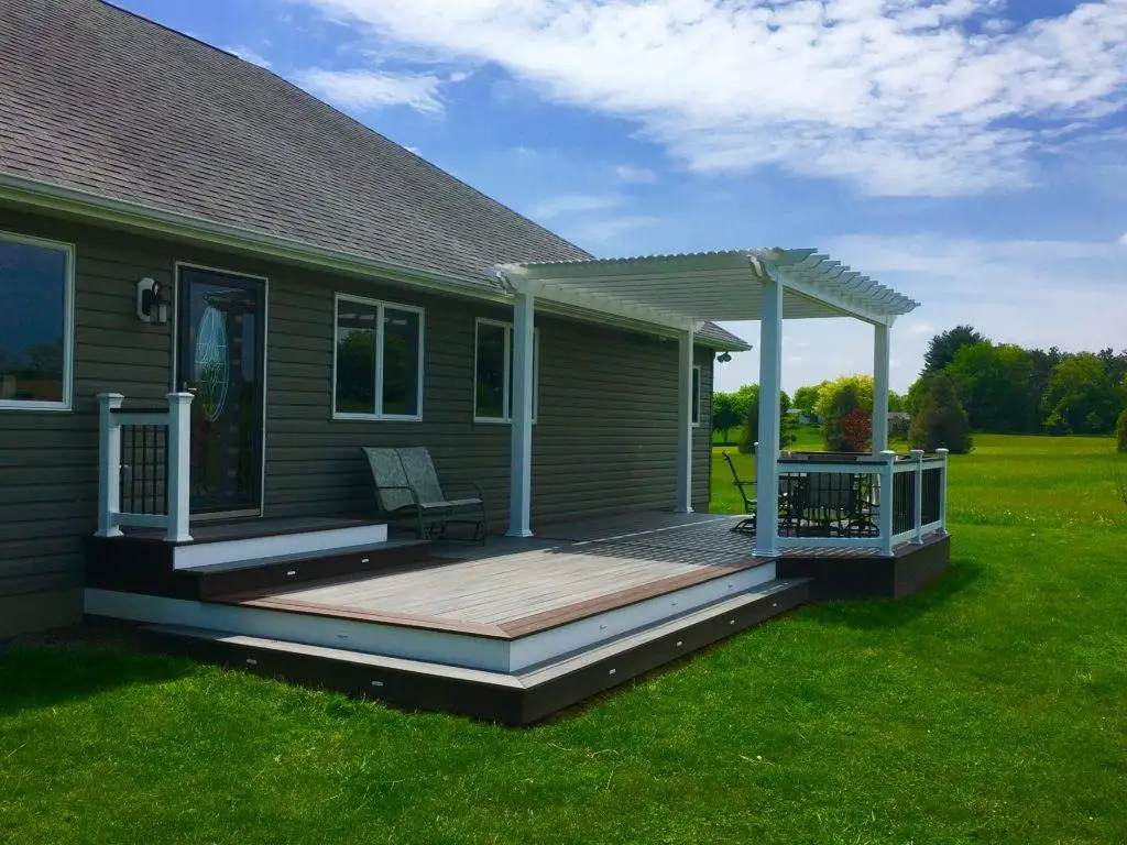 Custom Pergolas with Roofs in Cleveland, Akron & Medina 15 DreamDecks designs and builds architectural-grade outdoor living spaces across Northeast Ohio. From modern decks to full backyard sanctuaries, each project reflects craftsmanship, precision, and timeless luxury. Call 330-907-3040 or visit buildyourDreamDeck.com DreamDecks | Premier Deck Builder & Outdoor Architecture DreamDecks Northeast Ohio deck builder pergola deck example 071