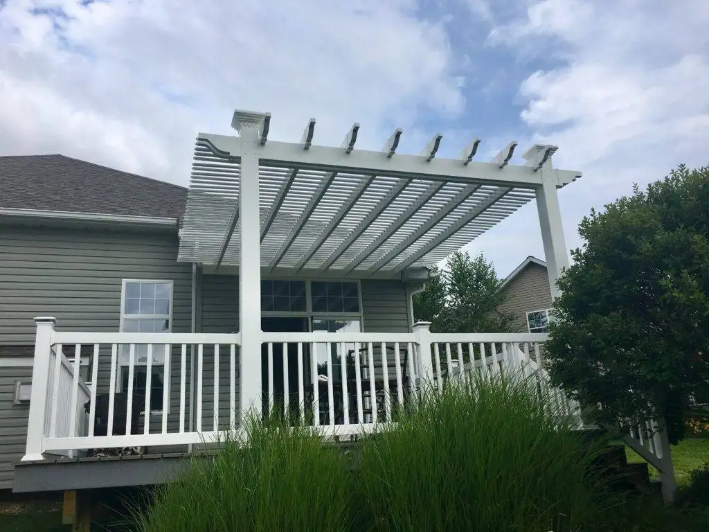 Custom Pergolas with Roofs in Cleveland, Akron & Medina 3 DreamDecks designs and builds architectural-grade outdoor living spaces across Northeast Ohio. From modern decks to full backyard sanctuaries, each project reflects craftsmanship, precision, and timeless luxury. Call 330-907-3040 or visit buildyourDreamDeck.com DreamDecks | Premier Deck Builder & Outdoor Architecture Custom pergola with a roof over an outdoor living space in Northeast Ohio, showcasing quality craftsmanship and design.