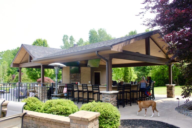 Pergola over a composite deck by DreamDecks, serving Avon, Ohio