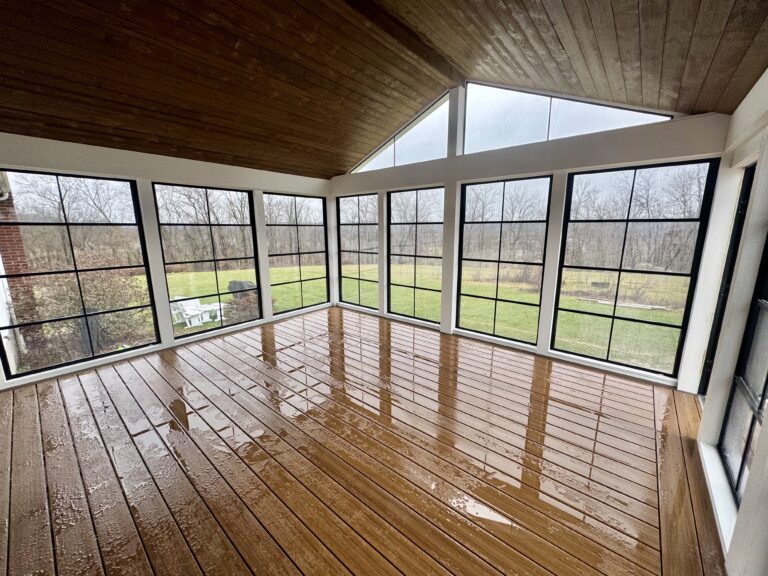Covered deck and screened porch built by DreamDecks in Northeast Ohio