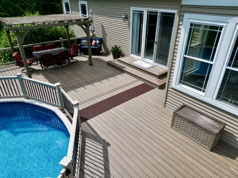 Pool deck built by DreamDecks in Northeast Ohio