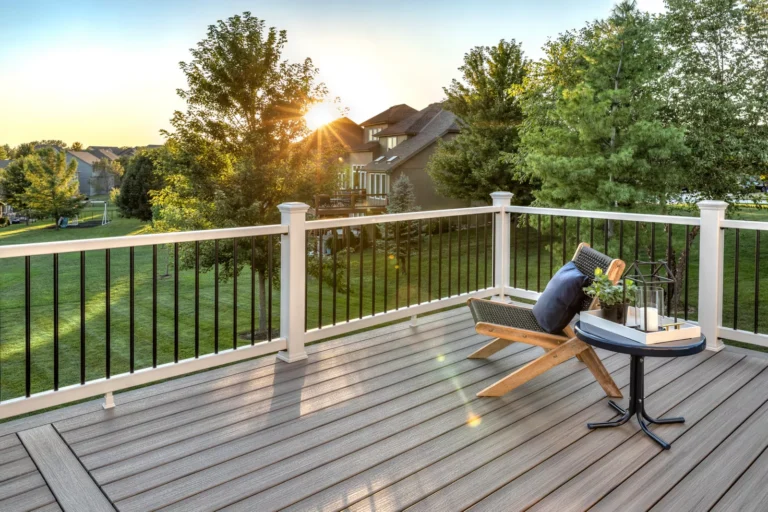 trex trex enhance rocky harbor deck at sunset DreamDecks designs and builds architectural-grade outdoor living spaces across Northeast Ohio. From modern decks to full backyard sanctuaries, each project reflects craftsmanship, precision, and timeless luxury. Call 330-907-3040 or visit buildyourDreamDeck.com DreamDecks | Premier Deck Builder & Outdoor Architecture