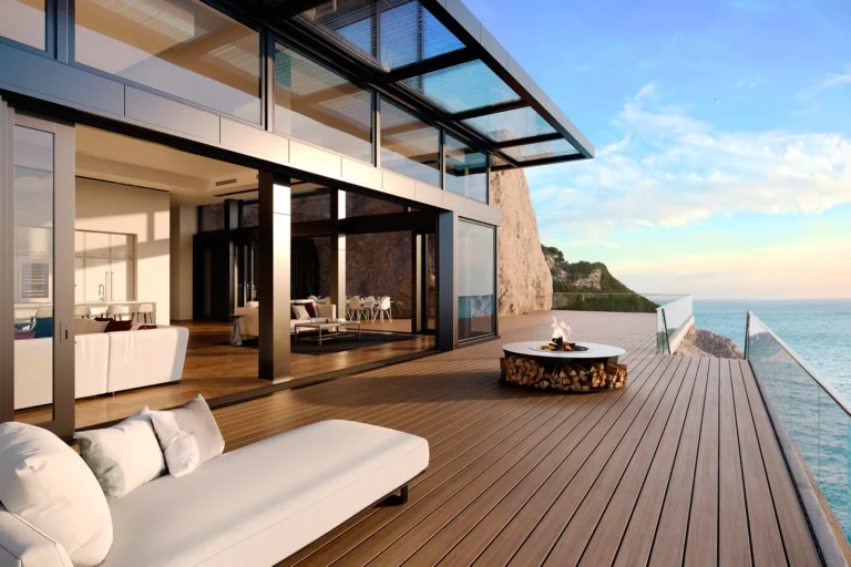 trex trex signature ocracoke deck with fire pit DreamDecks designs and builds architectural-grade outdoor living spaces across Northeast Ohio. From modern decks to full backyard sanctuaries, each project reflects craftsmanship, precision, and timeless luxury. Call 330-907-3040 or visit buildyourDreamDeck.com DreamDecks | Premier Deck Builder & Outdoor Architecture