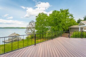 westbury verticable railing 1 DreamDecks designs and builds architectural-grade outdoor living spaces across Northeast Ohio. From modern decks to full backyard sanctuaries, each project reflects craftsmanship, precision, and timeless luxury. Call 330-907-3040 or visit buildyourDreamDeck.com DreamDecks | Premier Deck Builder & Outdoor Architecture