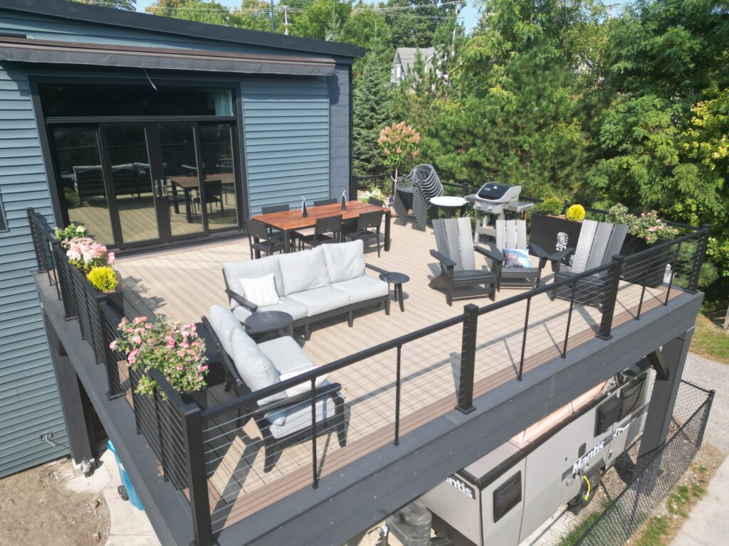The finished deck from above
