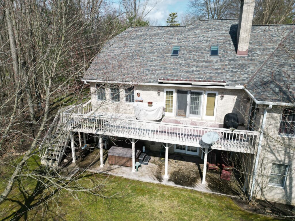 Back of the house before the resurface
